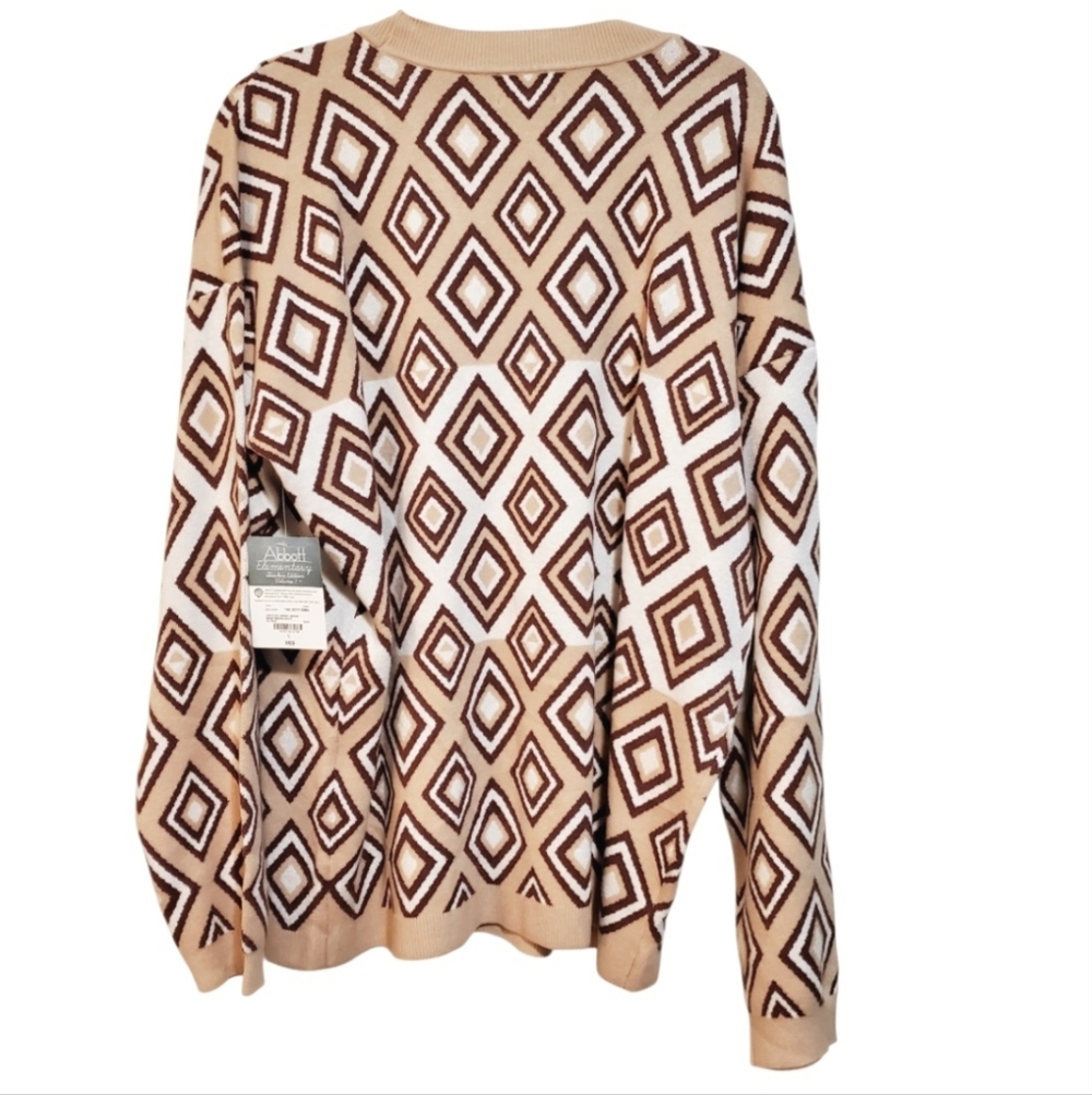 Abbott Elementary Geometric Pattern Cardigan - Be… - image 2